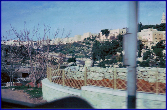 Our first look at the walls of Jerusalem